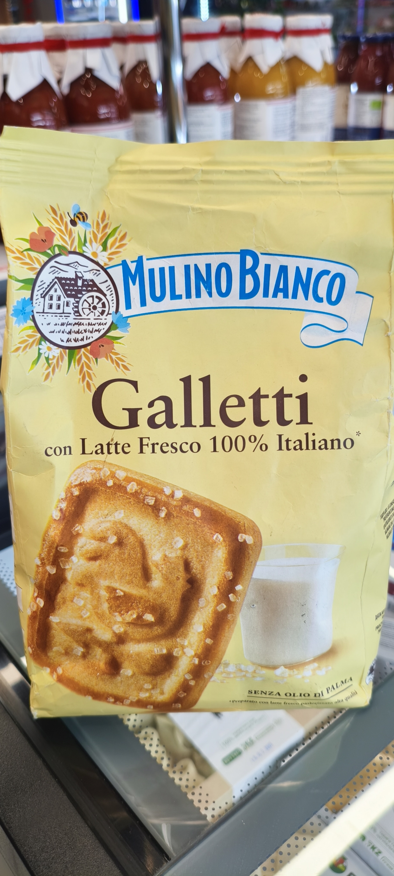 печенье Mulino Bianco Galletti, приготовленное из свежего итальянского молока.