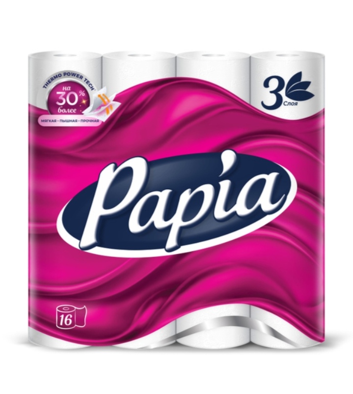 PAPIA туалетная бумага 16 шт