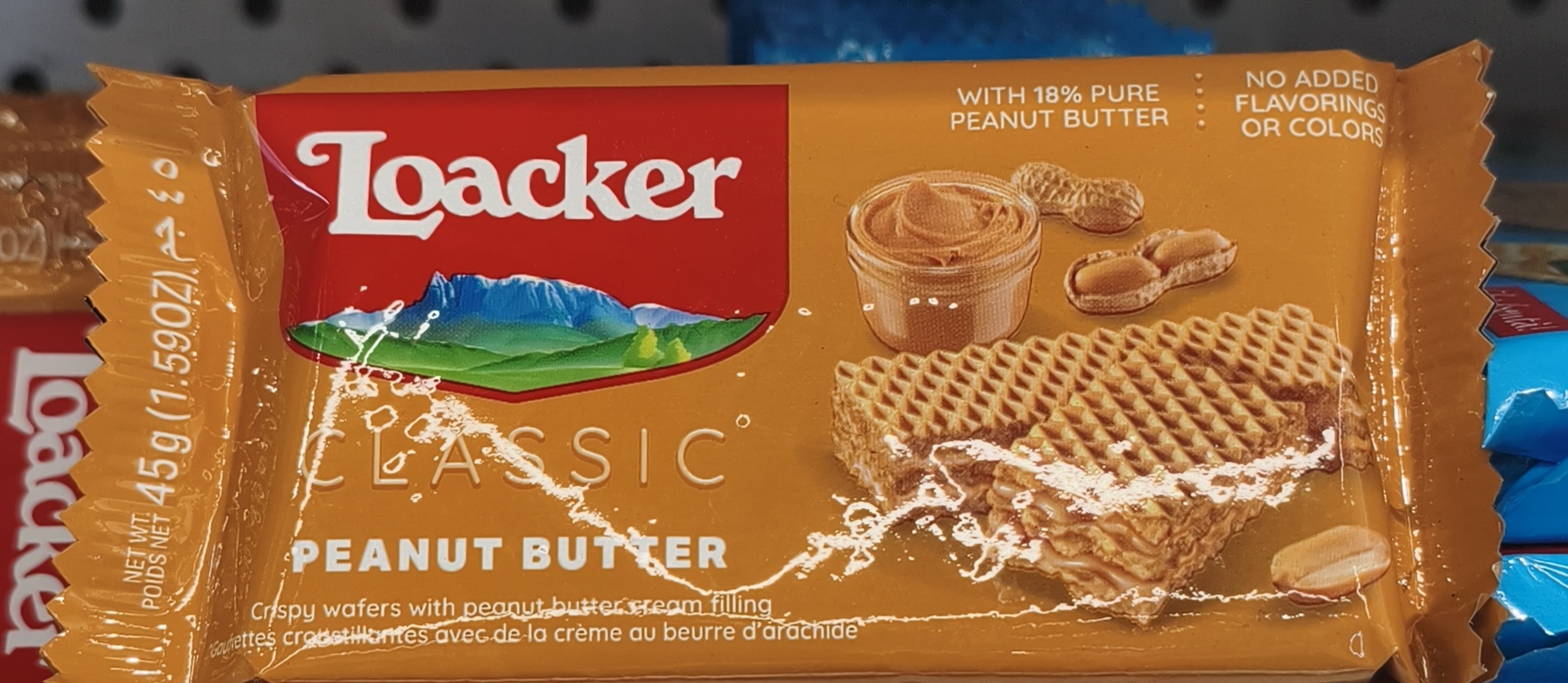 вафли Loacker Classic с начинкой из арахисового масла.
