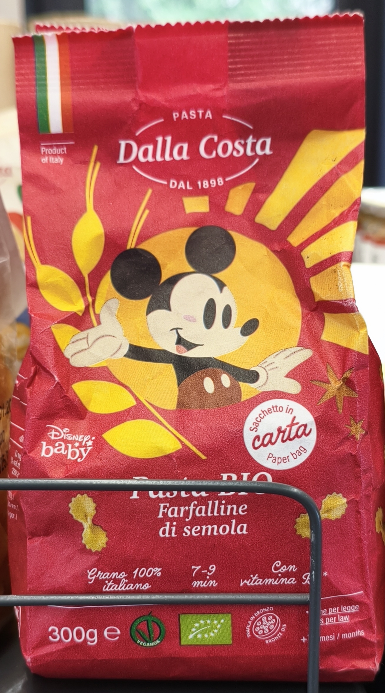 органическая детская паста Dalla Costa Disney Mickey Mouse