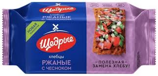 ржаные хлебцы с чесноком марки «Щедрые»