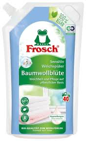кондиционер-ополаскиватель для белья Frosch с ароматом цветков хлопка.