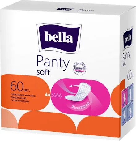 ежедневные гигиенические прокладки Bella Panty Soft в упаковке по 60 штук