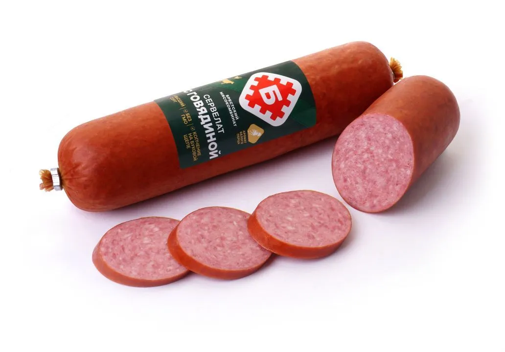 Колбаса сервелат "С говядиной". Шт@~400