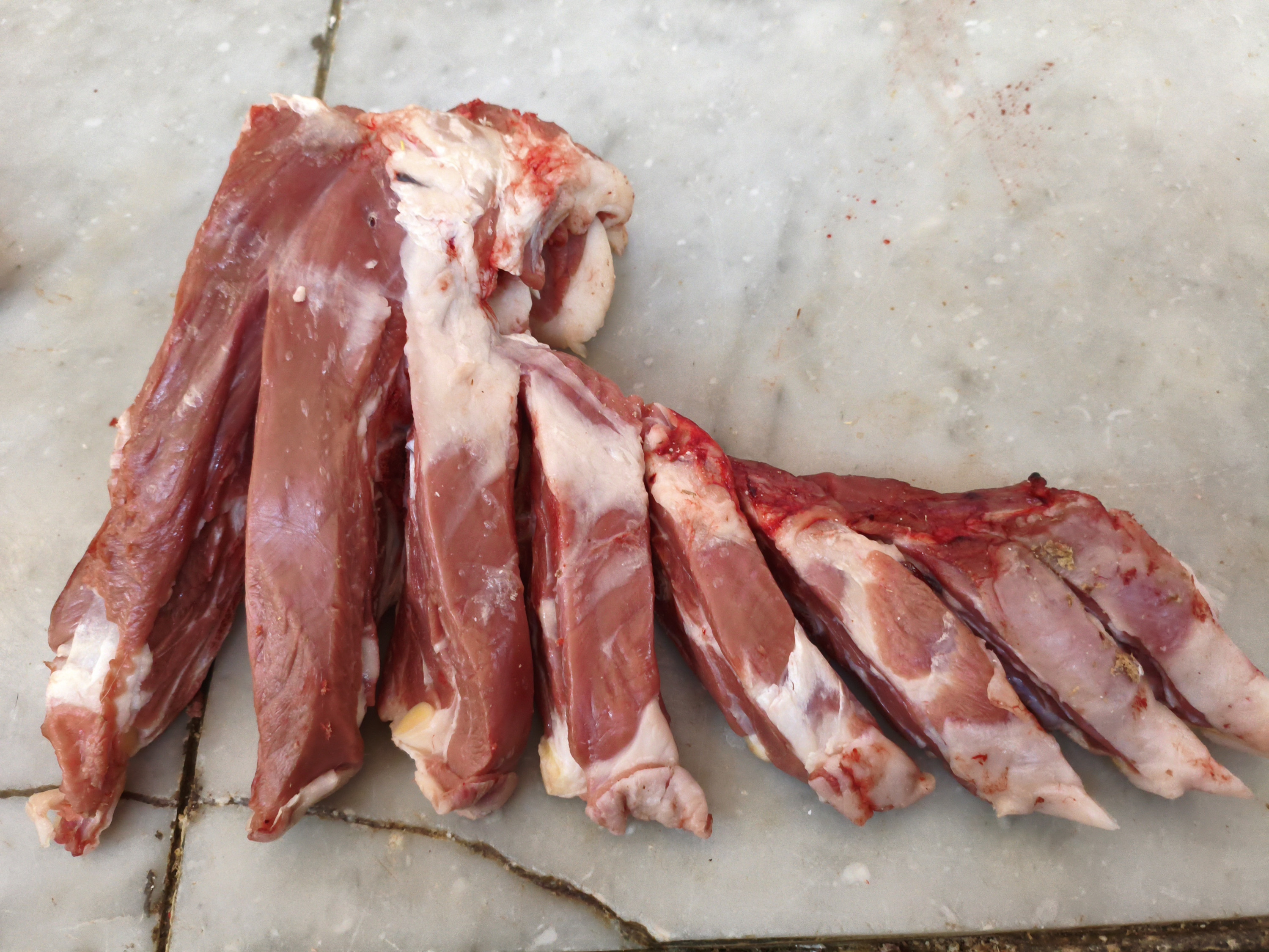 Баранина Подлопаточные Рёбра с шеей.