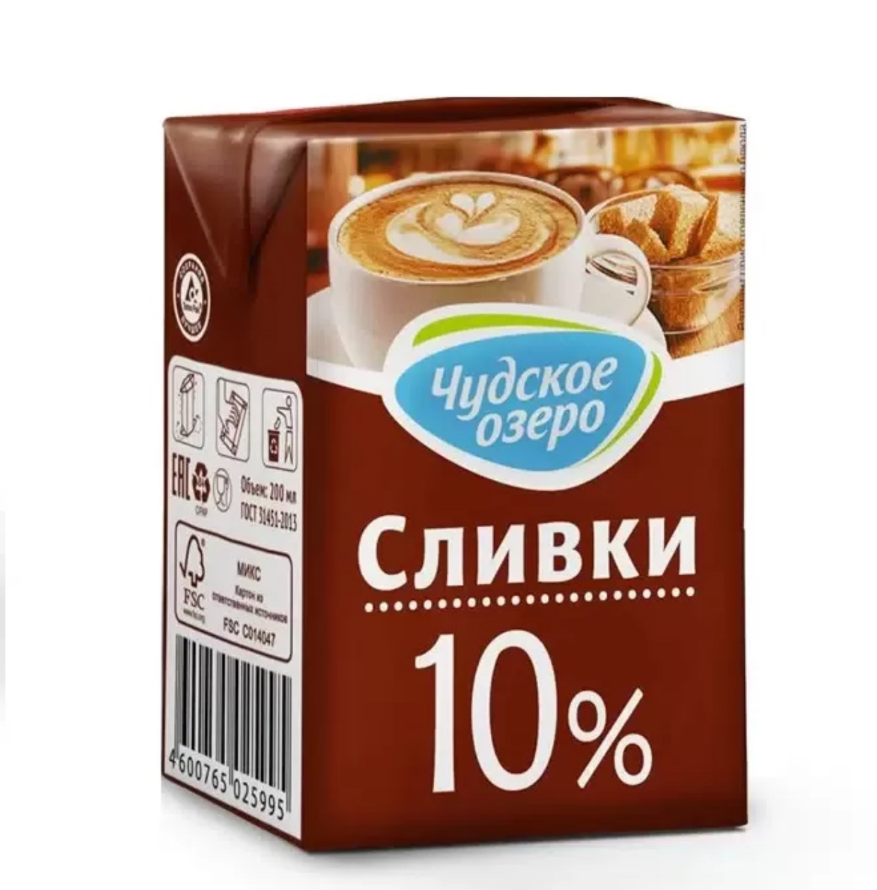 Сливки «Чудское озеро» 10%
