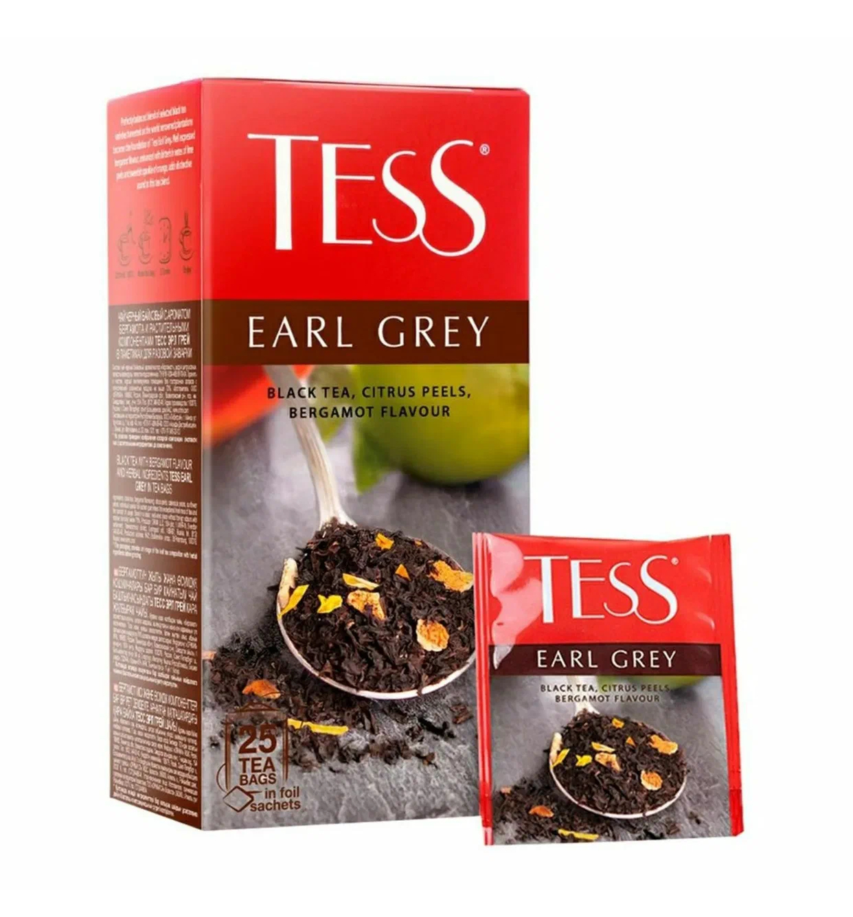 Чай «TESS» листовой Earl Grey 25 пакетов