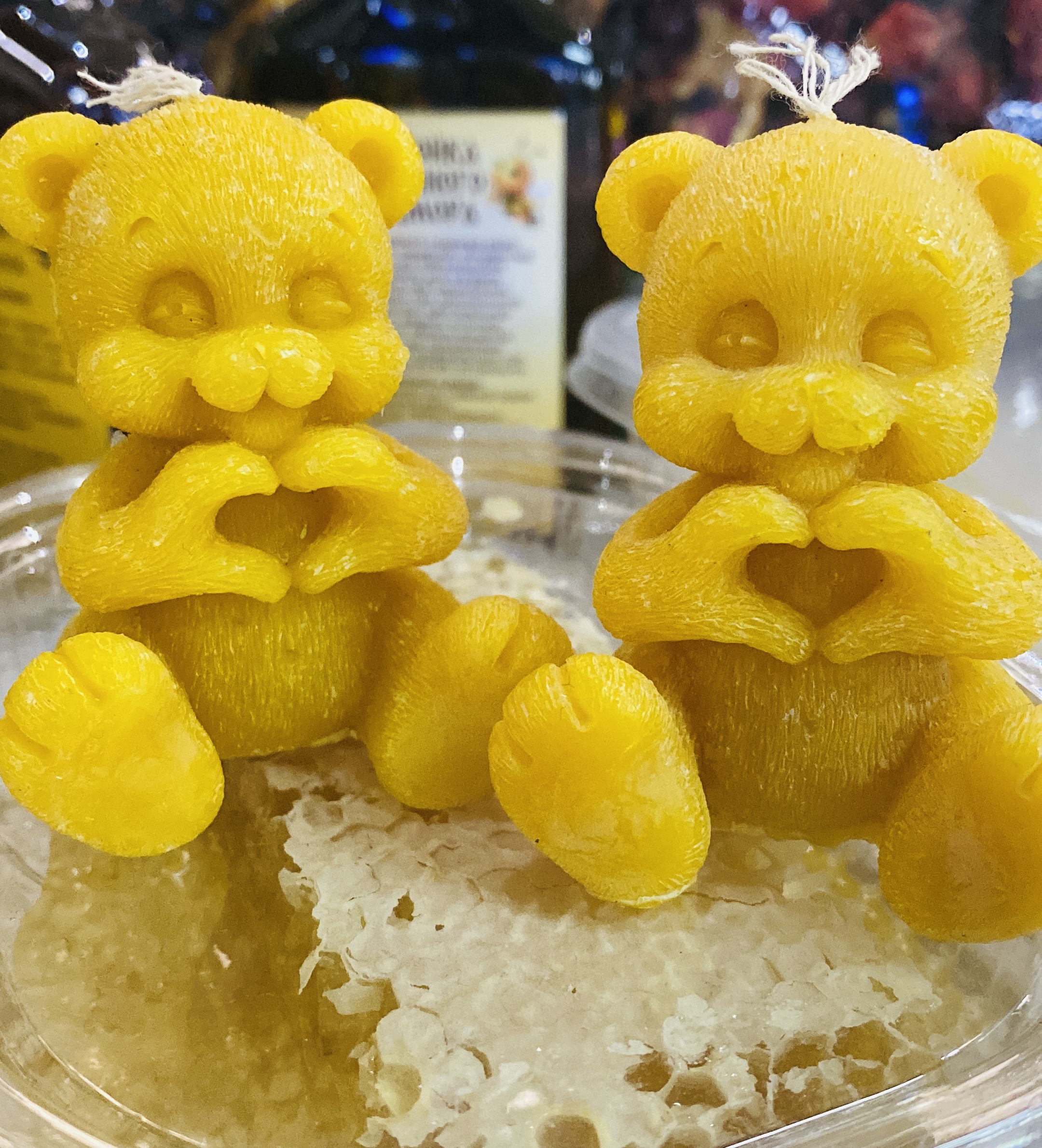 Свеча «Мишка» из натурального воска