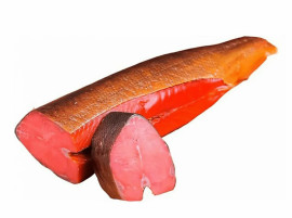 Кета холодного копчения малосольная. Цена указана за 100гр