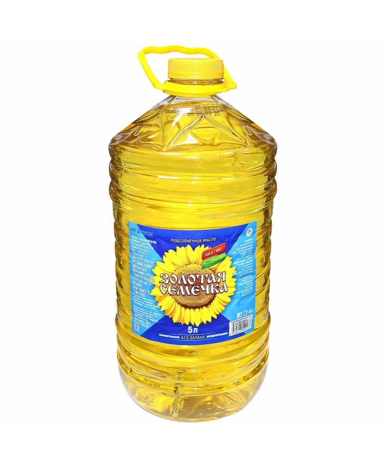 Масло подсолнечное «Золотая семечка» 5л