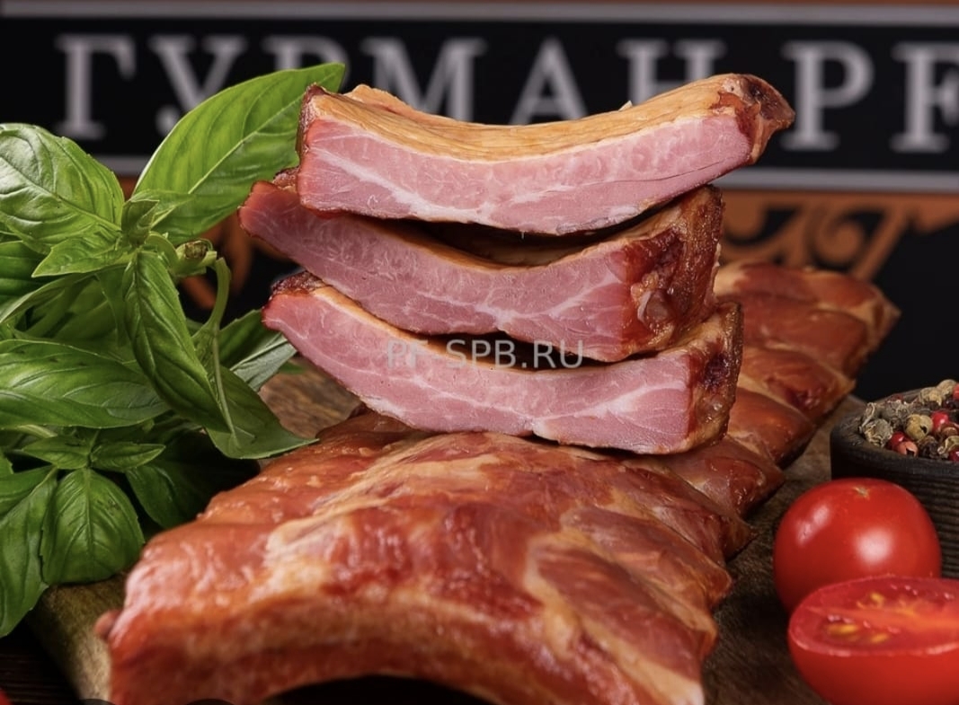 Рёбра свинина копчёные мясные сочные.(Домашние)500гр