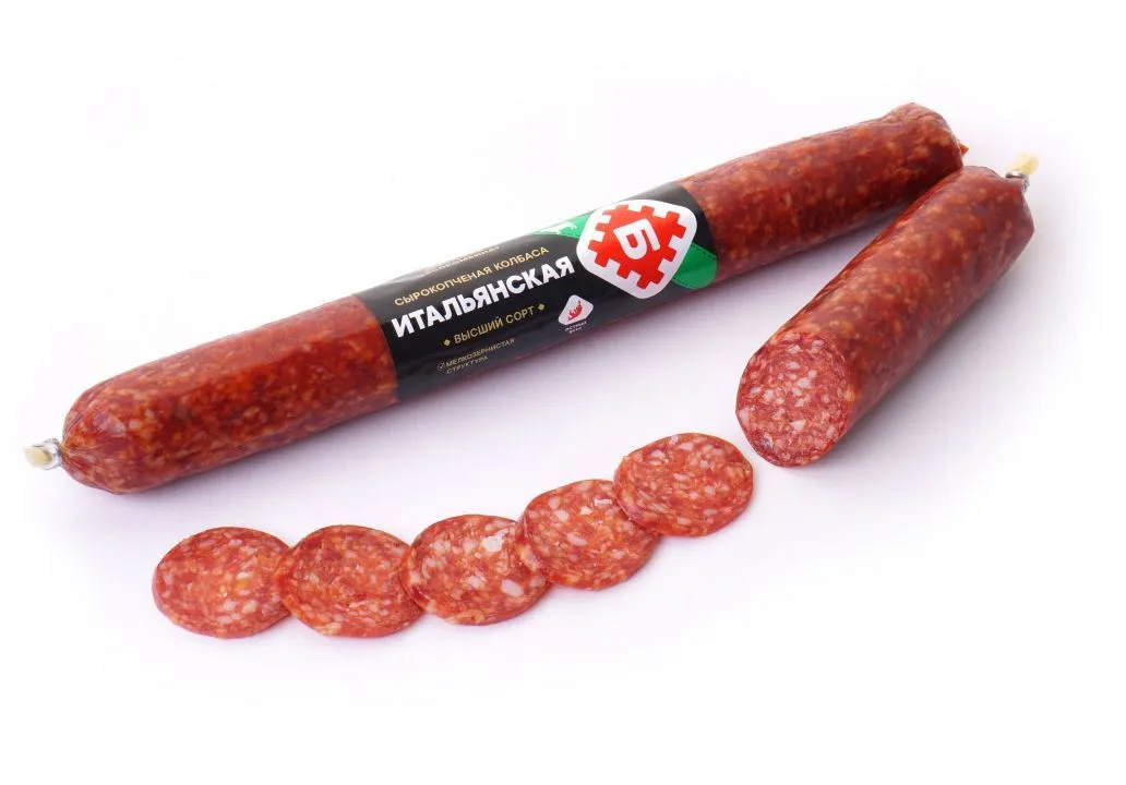 Колбаса сырокопчёная "Итальянская". Шт ~140гр