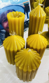 Свеча «Рифленая колонна» из натурального воска