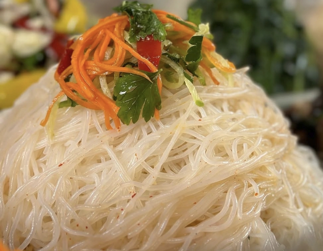 Фунчоза рисовая (заправленная)по корейски. 250гр