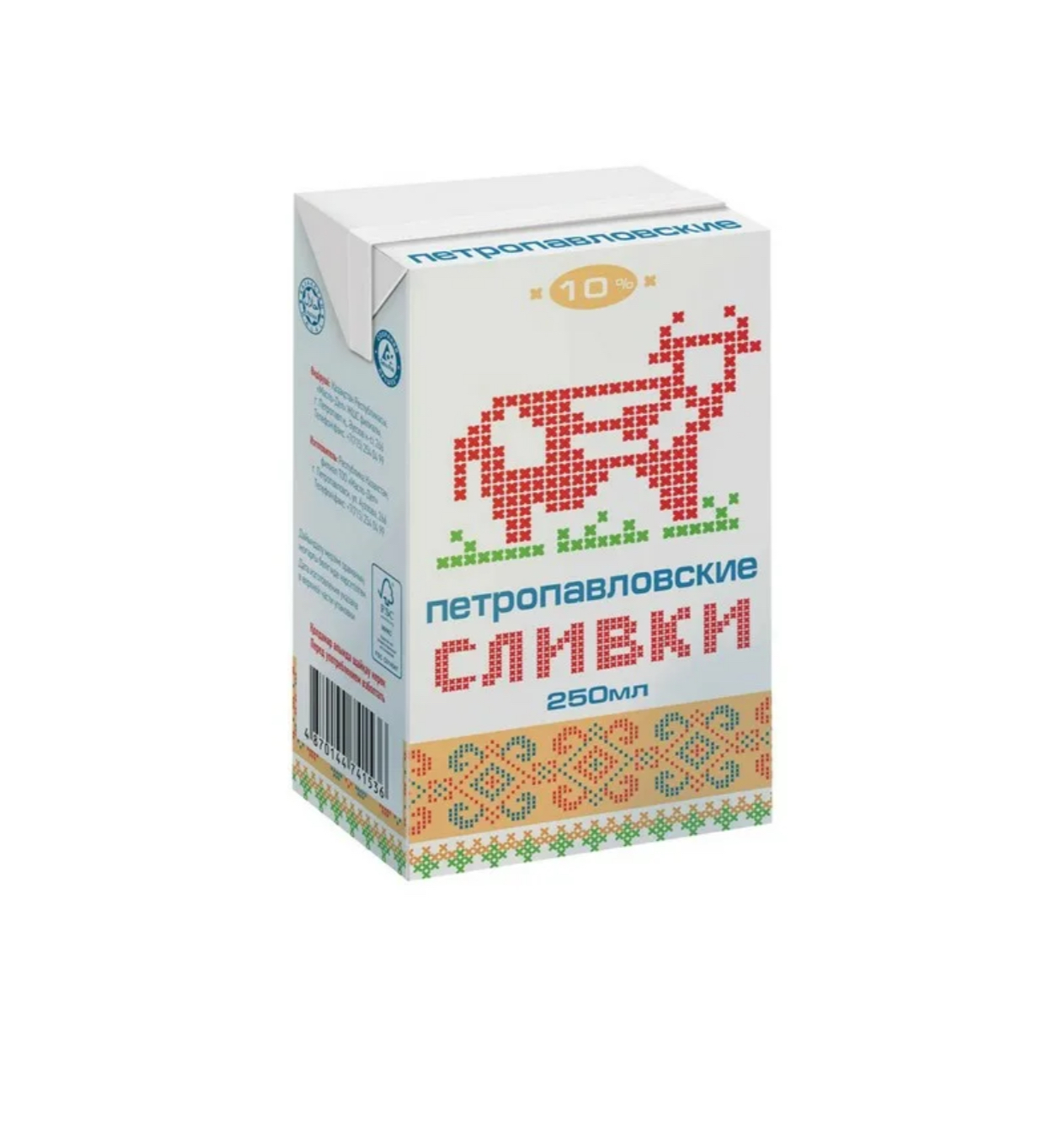 Сливки «Петропавловские» 10% 250мл
