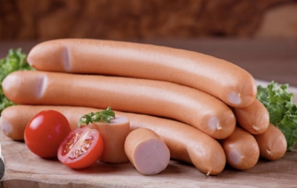 Сосиски смешанные (свинина -говядина) в натуральной оболочке. Вес