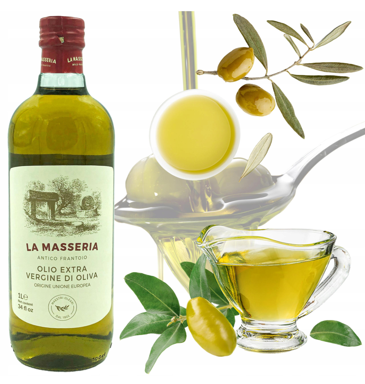 Масло оливковое La masseria extra virgin 1 литр